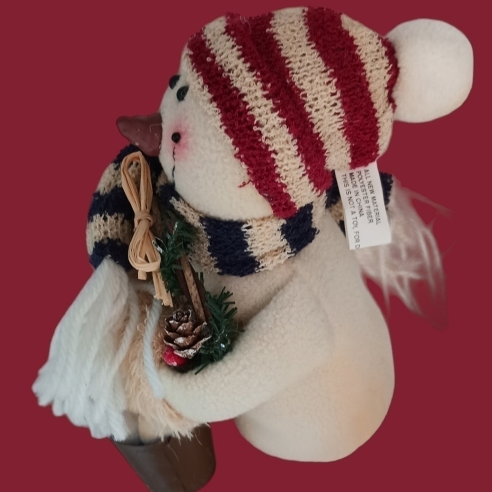 The cherished fabric snowman christmas decoration - Picture 3 of 8